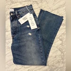 NEW WITH TAGS! Boyish The Darcy High Rise Pop Crop- Medium Wash, Size 27
